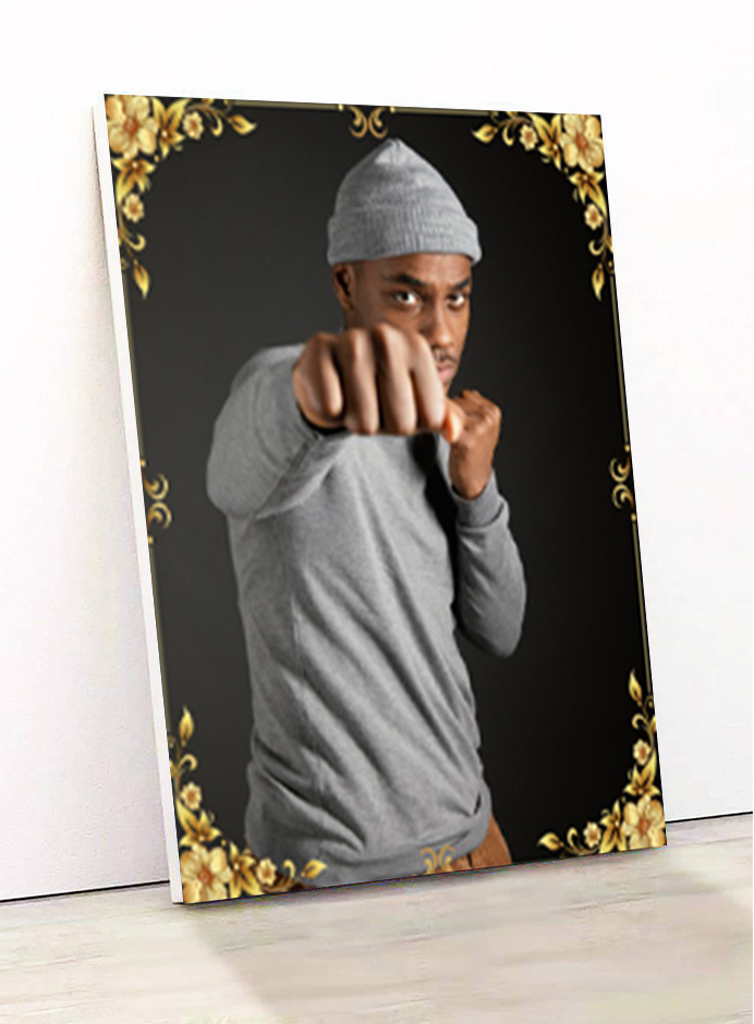 model de produit pour les agrandissements photos sur bois