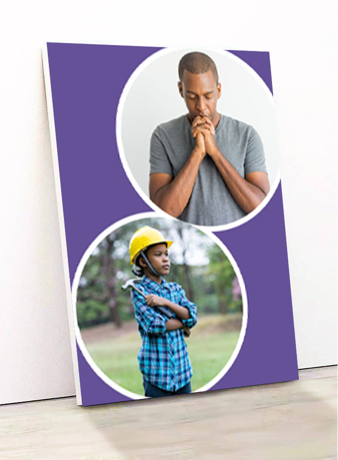 model de produit pour les agrandissements photos sur bois