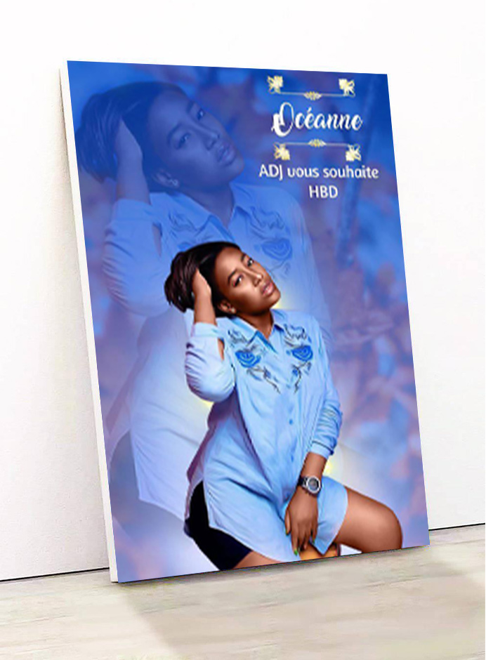 model de produit pour les agrandissements photos sur bois