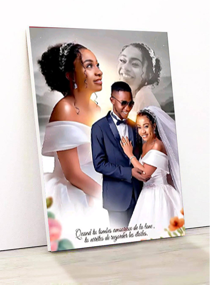 model de produit pour les agrandissements photos sur bois