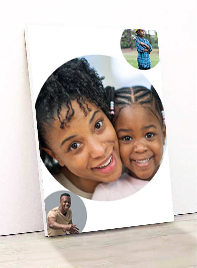 model de produit pour les agrandissements photos sur bois