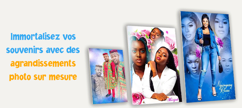 illustration de plusieurs images qui represente des agrandissement photos